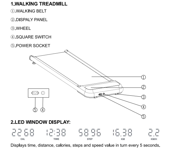 HT1 Treadmill Features